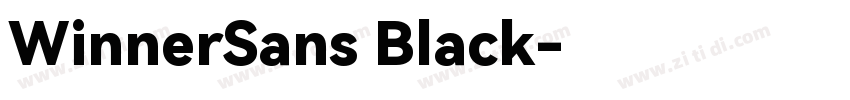 WinnerSans Black字体转换